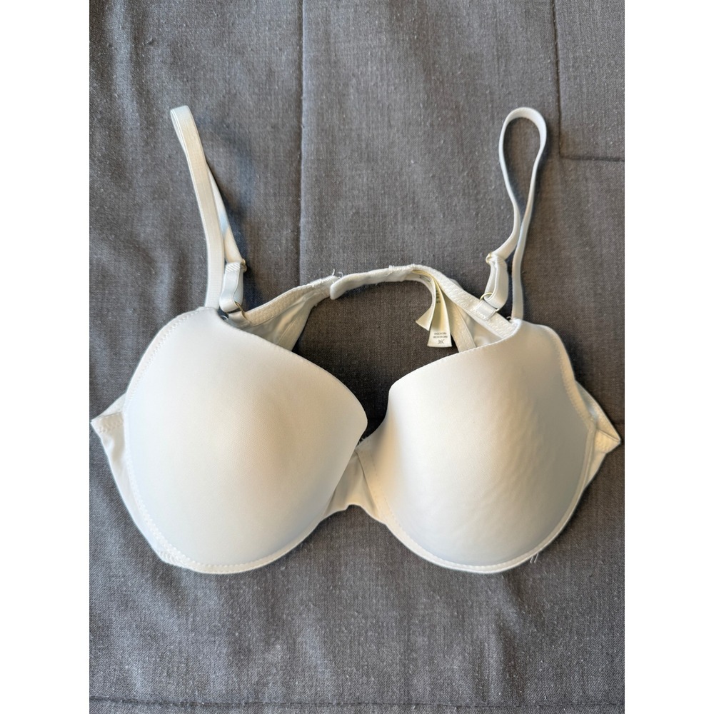 Jessica Simpson Womens White Underwire Bra 36C Basic Minimalist Everyday